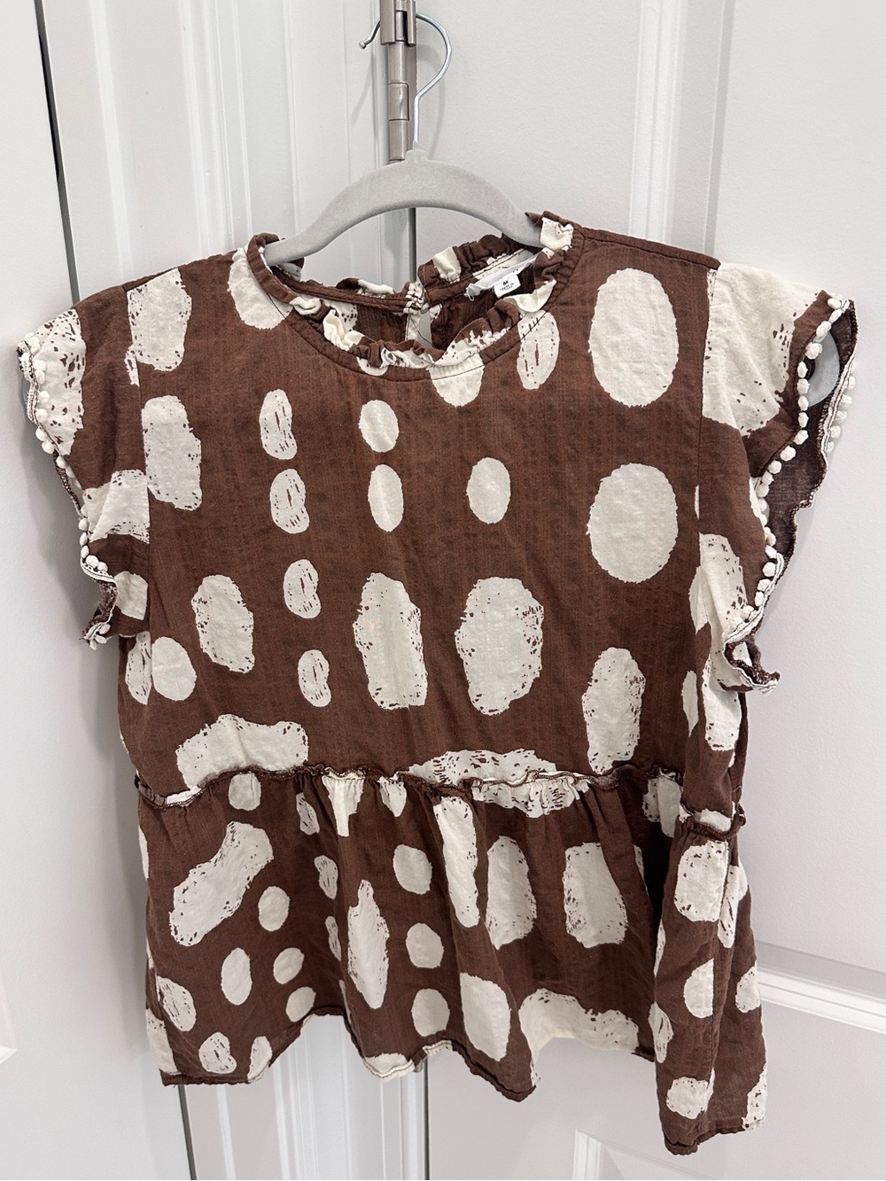 THML | Brown Blouse with White Spots
